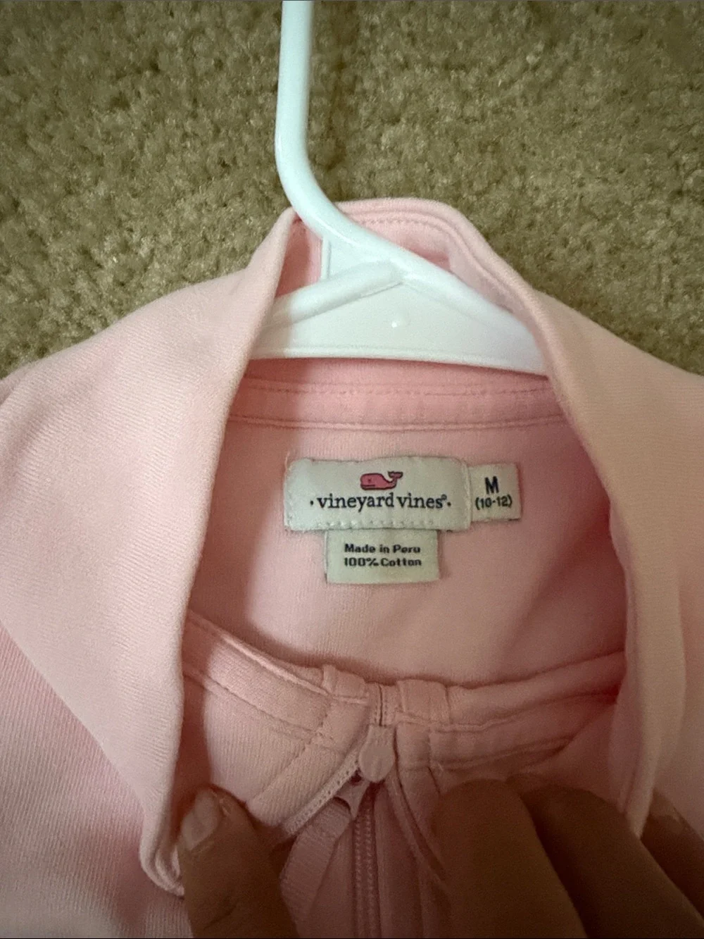 Vineyard Vines Light Pink Quarter-Zip Pullover